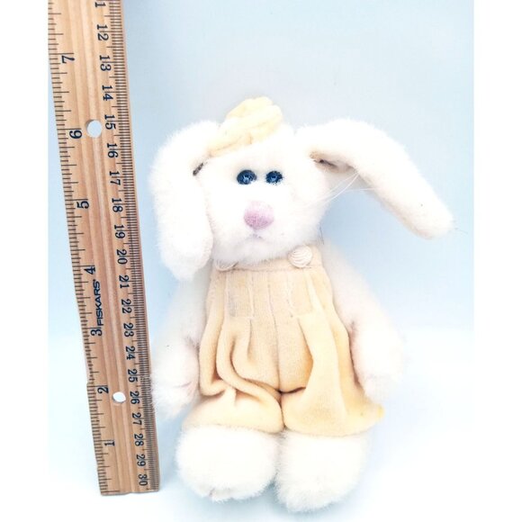Boyds Bears Libby Lapinette White Bunny Plush Hat Jumper 6 Inch Animal Spring - Picture 3 of 15
